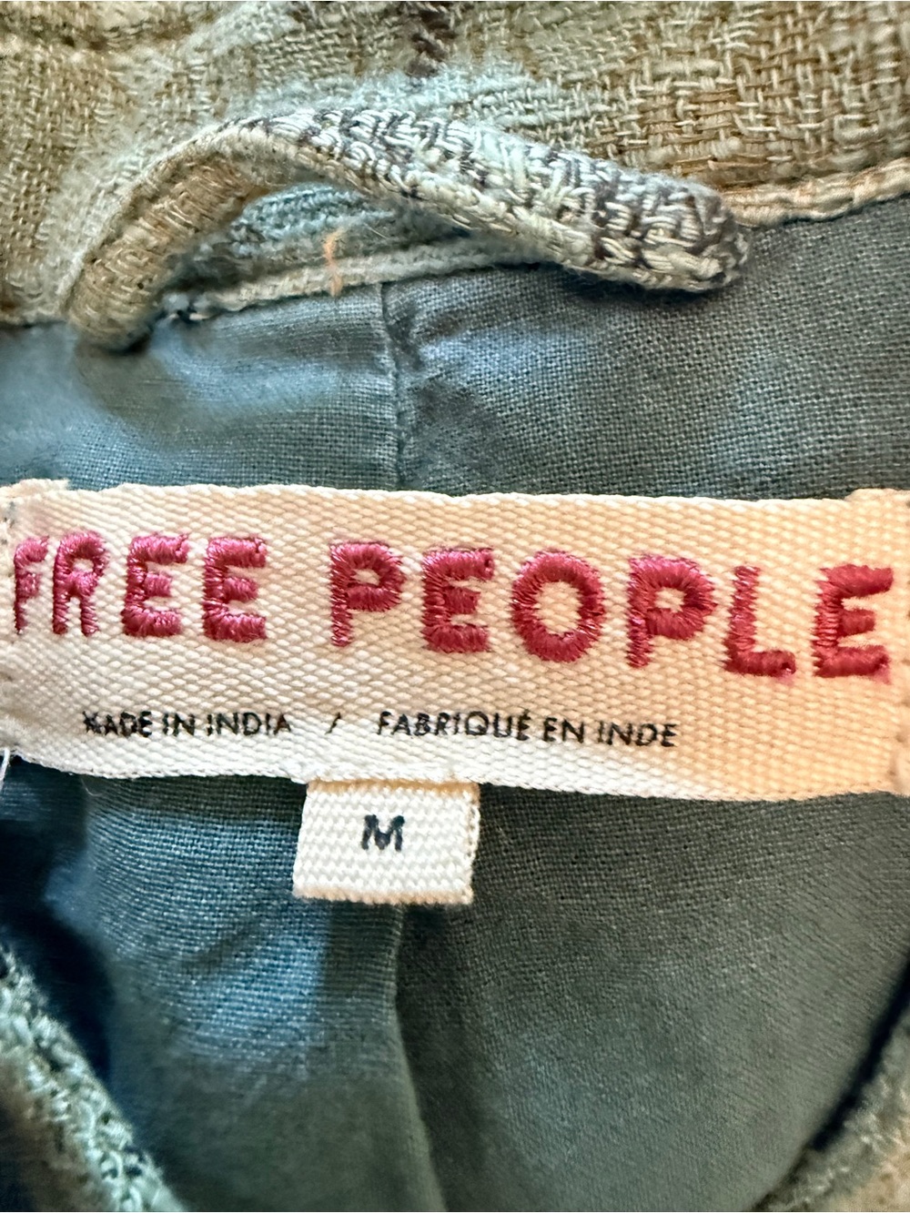 Free People Lotty Jacquard Band Jacket Like New. Steel Sea. Medium - Picture 4 of 13